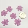 Light Purple Lexan Orchid Beads - 24 Pieces - Image 3