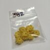 Vintage Plastic Flower Beads in Yellow -48 Pieces - Image 2