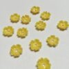 Vintage Plastic Flower Beads in Yellow -48 Pieces