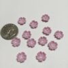 Vintage Plastic Flower Beads in Lavender - 48 Pieces - Image 3