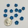 Vintage Plastic Flowers in Bright Blue - 48 Pieces - Image 3