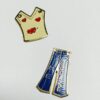 Vintage Enameled Outfit Charms - 6 Pieces