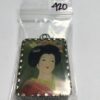 Hand Painted and Set Double Sided Pendant (Style 6) - 1 Piece - Image 3