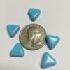 Vintage German Glass Triangle Beads in Sky Blue - 10 Pieces - Image 3