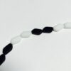 Vintage German Glass Beads in Black and White - 18 Pieces