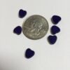 Vintage German Glass Hearts in Dark Blue - 12 Pieces - Image 2