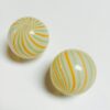 Large Multi-colored Blown Glass Bead - 4 Pieces