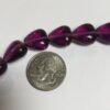 German vintage Glass Triangle Beads in Amethyst - 50 Pieces - Image 2