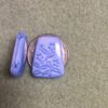 German vintage glass two hole, Silkglass bead - 8 Pieces - Image 3