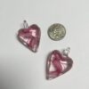 Glass swirl Heart Pendants - 4 Pieces - Image 2