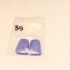 German vintage glass two hole, Silkglass bead - 8 Pieces - Image 4