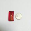 Padparadscha color lampwork Foiled Glass Bead - 4 pieces - Image 2