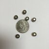 Coin Shaped Silver Plated Pewter Beads - 12 Pieces - Image 2
