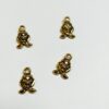 Gold Plated Pewter Pirate Charms - 8 Pieces
