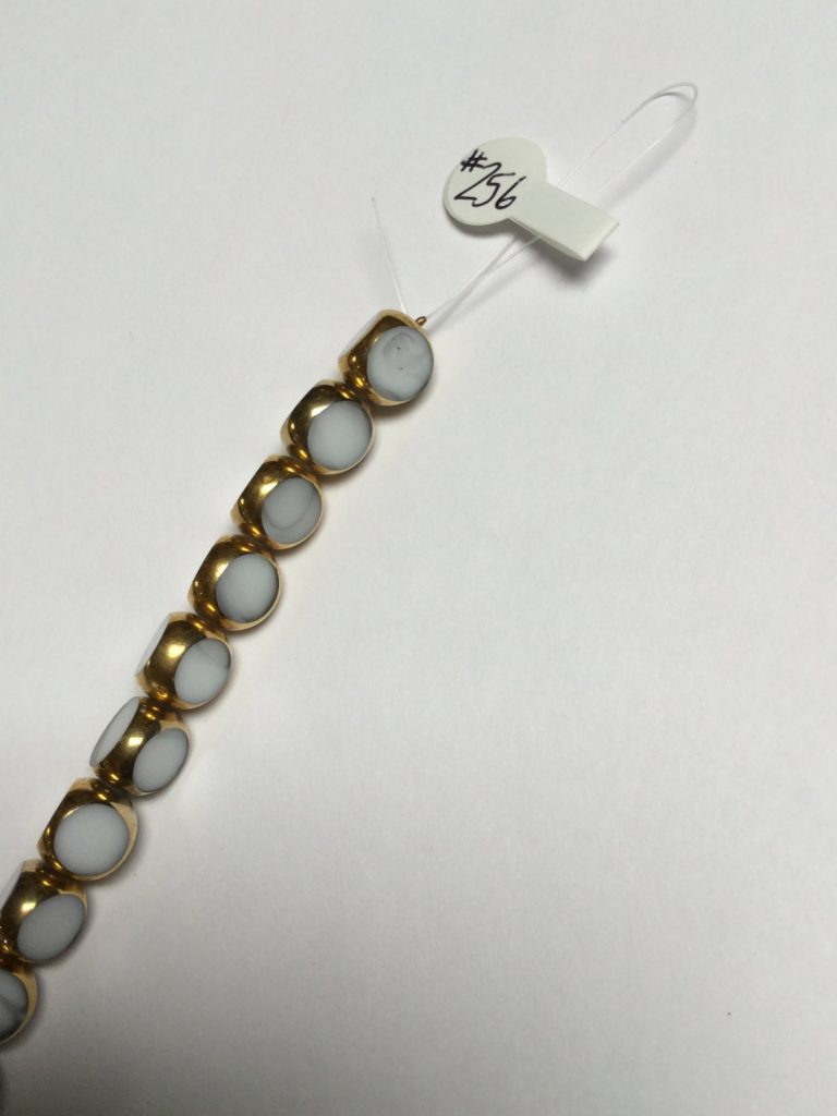 Vintage German Glass Beads with 22k Gold Edge 22 Pieces BeadHoliday