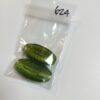 Large Oblong Foiled Glass Beads in Olivine - 4 Pieces - Image 3
