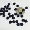 Matte Black Vintage Glass Flower Spacers - 60 Pieces - Image 3