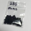 Matte Black Vintage Glass Flower Spacers - 60 Pieces - Image 2