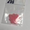 Rose Pink Lucite leaf Pendants - 4 Pieces - Image 2