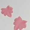 Rose Pink Lucite leaf Pendants - 4 Pieces
