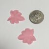 Rose Pink Lucite leaf Pendants - 4 Pieces - Image 3