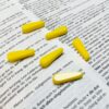 Vintage German Glass Teardrop Beads in Bright Yellow - 12 Pieces