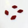 Vintage German Diamond Shaped Glass Beads in Burnt Orange - 8 Pieces - Image 2