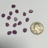 Hand Cut Glass Drop Beads in Purple - 64 Pieces - Image 3