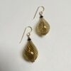 Black and Gold Blown Glass Drop Earrings - Image 2