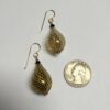 Black and Gold Blown Glass Drop Earrings - Image 3