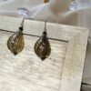 Black and Gold Blown Glass Drop Earrings