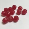 Vintage Japanese Glass Baroque Beads in Punch Pink - 12 Pieces