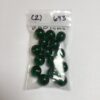 Vintage Japanese Glass Rounds in Emerald Green - 15 Pieces - Image 5