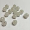 Vintage Japanese Glass Rounds in White - 15 Pieces