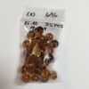 Vintage Japanese Glass Rounds in Amber & Brown - 35 Pieces - Image 5