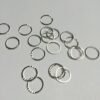 Textured Silver Plated Circle Links - 40 Pieces