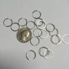 Textured Silver Plated Circle Links - 40 Pieces - Image 3