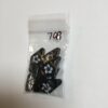 Glass Diamond Shaped Beads with Floral Design - 12 Pieces - Image 4