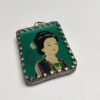 Hand Painted and Set Double Sided Pendant (Style 4) - 1 Piece - Image 2