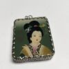 Hand Painted and Set Double Sided Pendant (Style 5) - 1 Piece