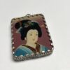 Hand Painted and Set Double Sided Pendant (Style 6) - 1 Piece - Image 2