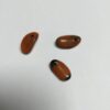 Vintage Curved Lentil Beads in Orange and Black - 88 Pieces - Image 4