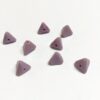 Vintage German Glass Pyramid Beads in Purple Cream - 16 pieces