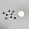Vintage German Glass Pyramid Beads in Purple Cream - 16 pieces - Image 3