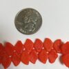 Vintage Glass Leaves in Opaque Fiery Orange - 108 Pieces - Image 3