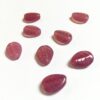 Vintage Glass Leaves in Dusty Rose - 16 Pieces