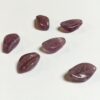 Vintage Glass Leaves in Purple - 12 Pieces