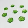 Glass Flowers in Peridot Green - 16 Pieces