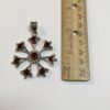 Sterling Silver and Faceted Garnet Pendant - 1 piece - Image 3