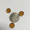 Vintage German Gold Edged Glass Beads in Amber - 6 Pieces - Image 3